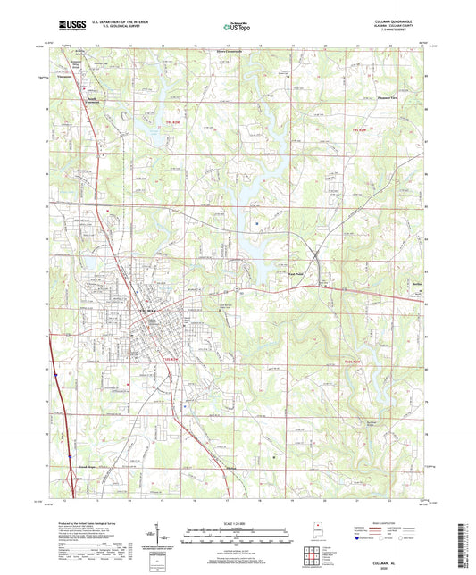 Cullman Alabama US Topo Map Image