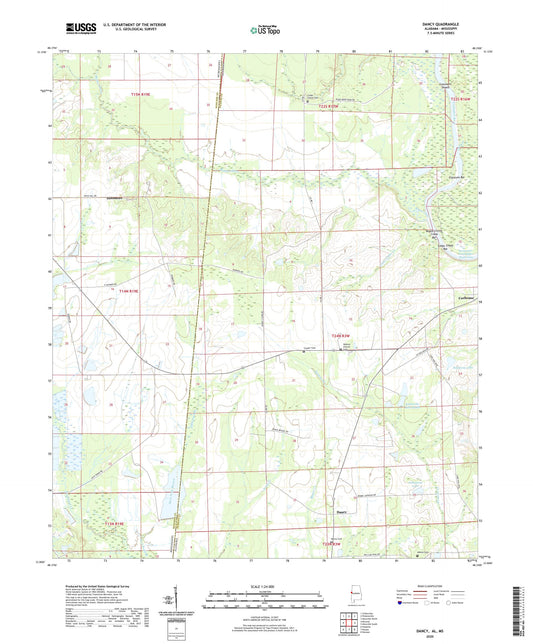 Dancy Alabama US Topo Map Image