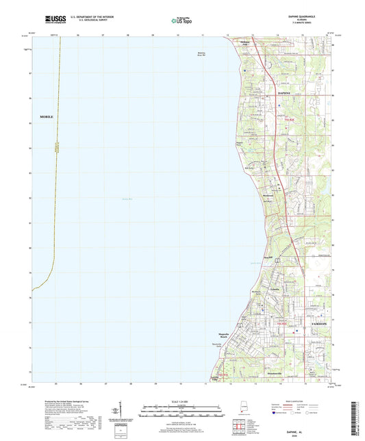 Daphne Alabama US Topo Map Image