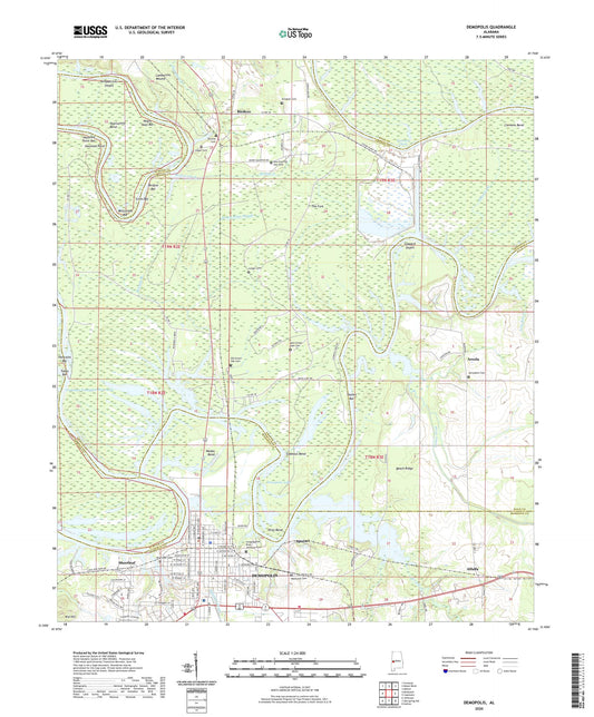 Demopolis Alabama US Topo Map Image