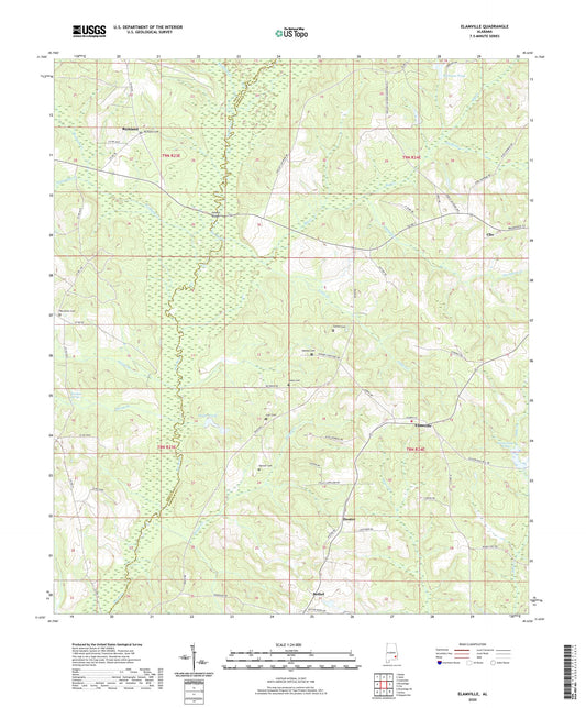 Elamville Alabama US Topo Map Image