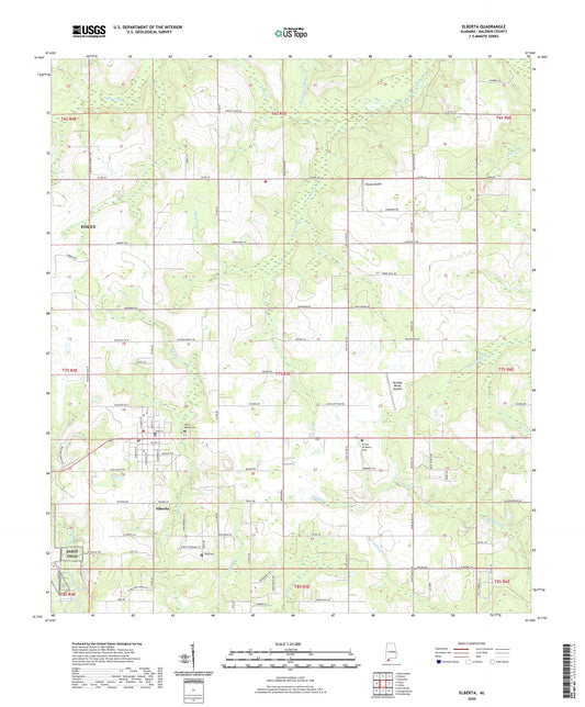 Elberta Alabama US Topo Map Image