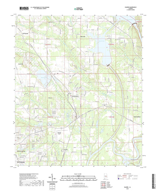 Elmore Alabama US Topo Map Image