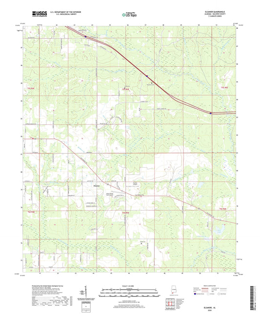 Elsanor Alabama US Topo Map Image