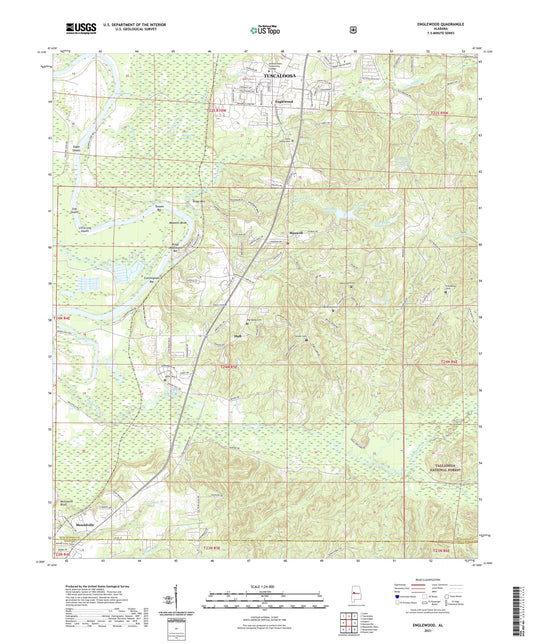 Englewood Alabama US Topo Map Image