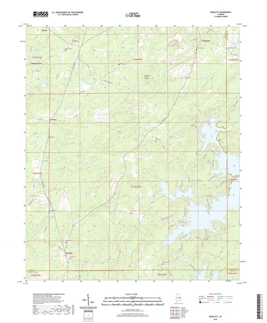 Equality Alabama US Topo Map Image