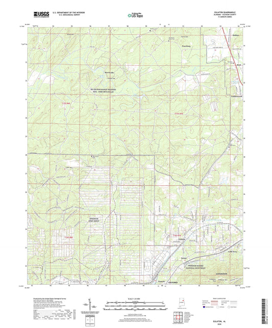 Eulaton Alabama US Topo Map Image