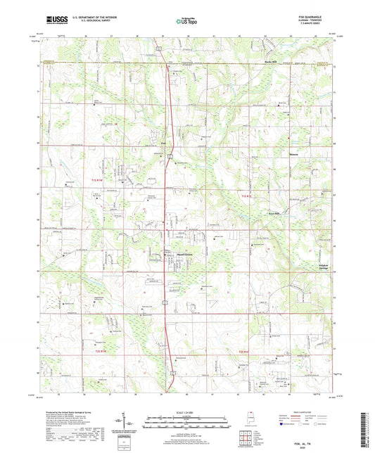 Fisk Alabama US Topo Map Image