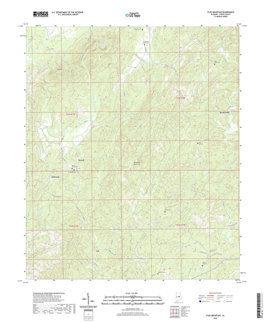 Flag Mountain Alabama US Topo Map Image