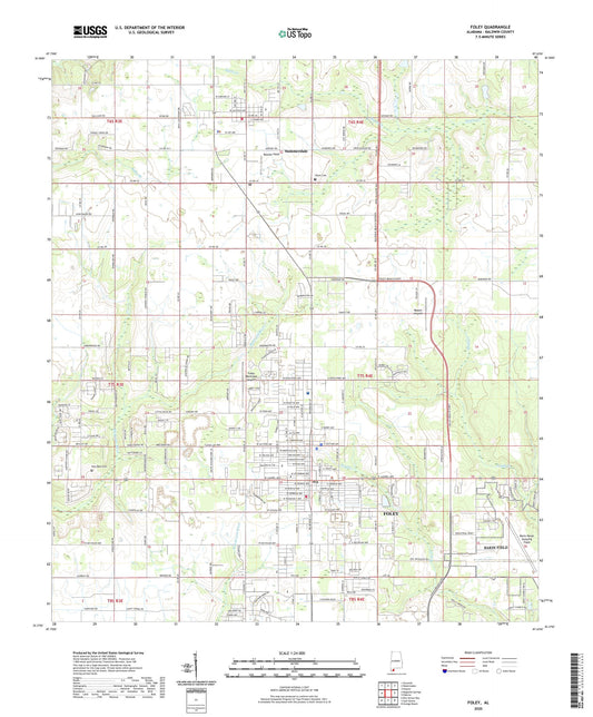 Foley Alabama US Topo Map Image