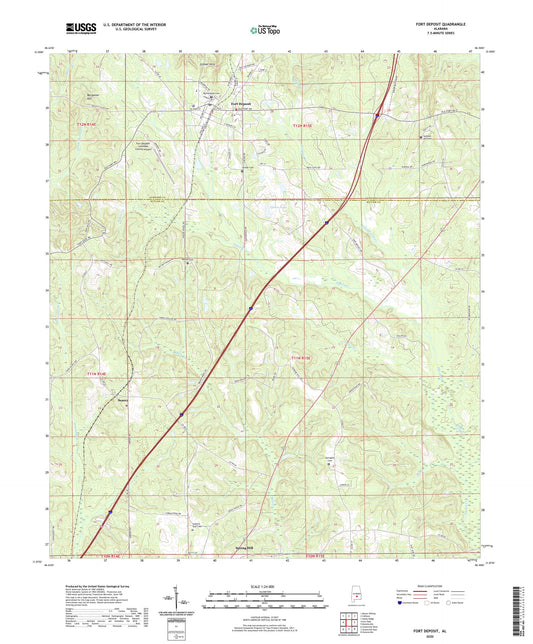 Fort Deposit Alabama US Topo Map Image