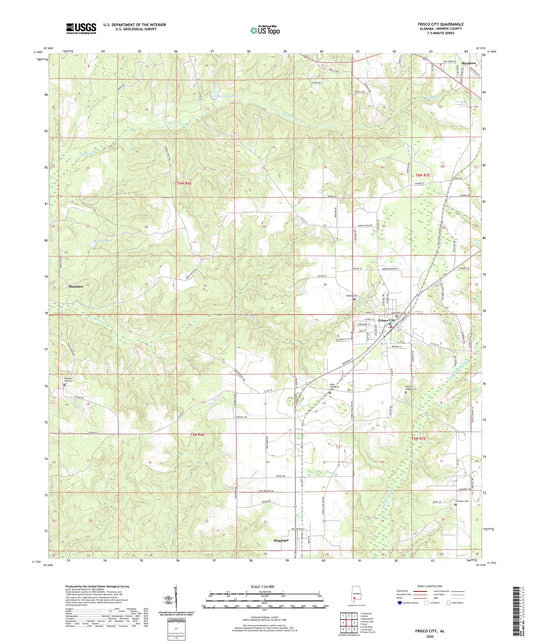 Frisco City Alabama US Topo Map Image