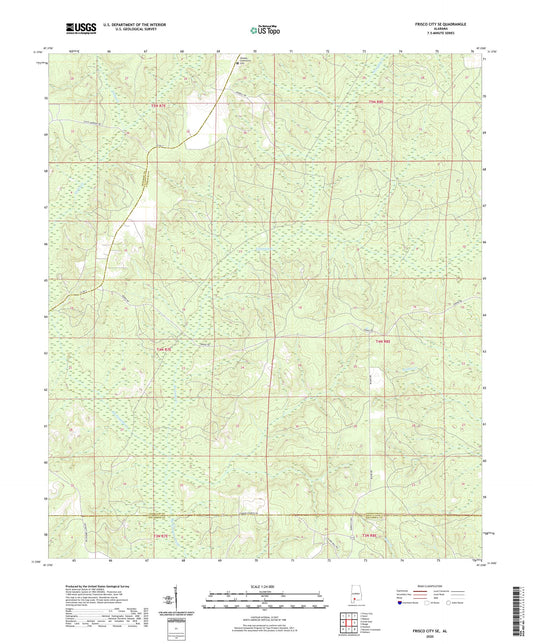 Frisco City SE Alabama US Topo Map Image