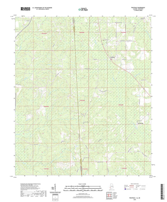 Fruitdale Alabama US Topo Map Image