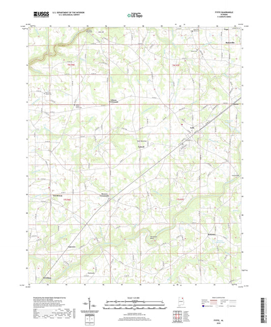 Fyffe Alabama US Topo Map Image