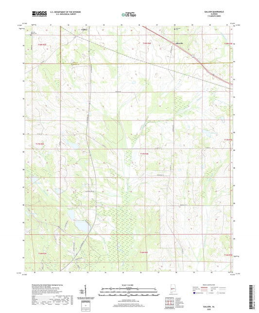 Gallion Alabama US Topo Map Image