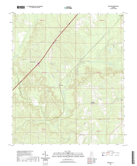 Garland Alabama US Topo Map Image