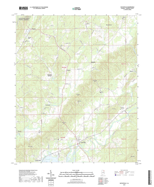Gaylesville Alabama US Topo Map Image