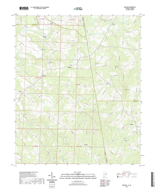 Graham Alabama US Topo Map Image