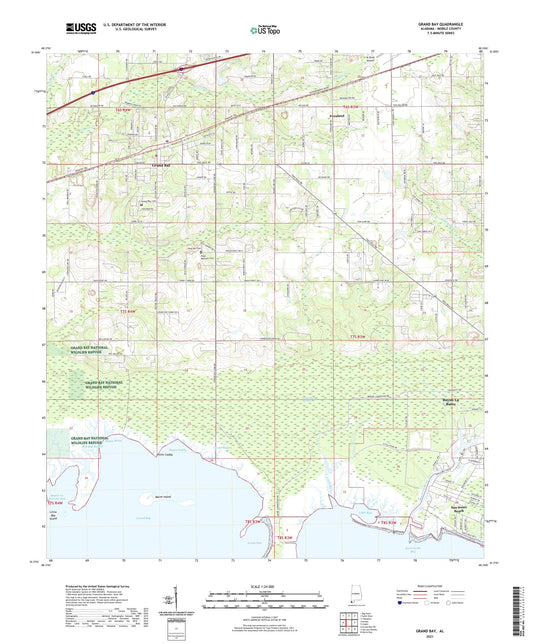 Grand Bay Alabama US Topo Map Image