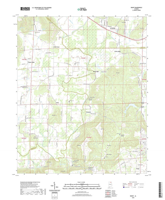 Grant Alabama US Topo Map Image