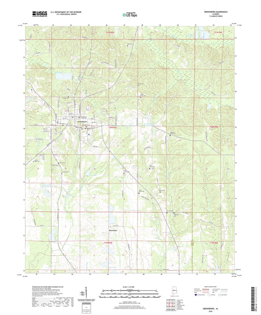 Greensboro Alabama US Topo Map Image