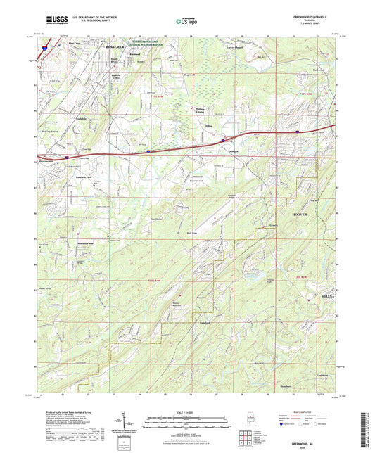 Greenwood Alabama US Topo Map Image