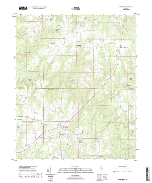Hackleburg Alabama US Topo Map Image