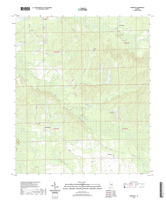 Hardaway Alabama US Topo Map Image