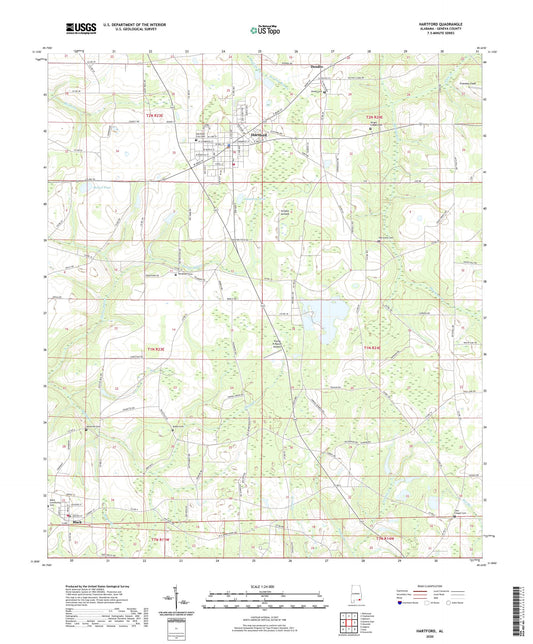 Hartford Alabama US Topo Map Image