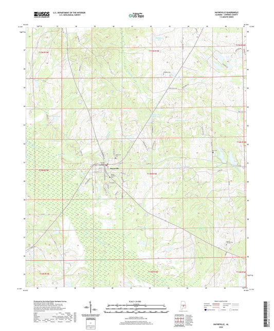 Hayneville Alabama US Topo Map Image