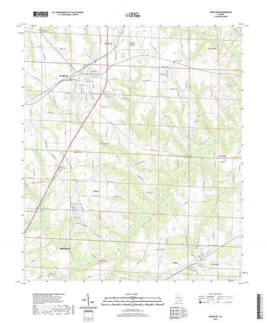 Headland Alabama US Topo Map Image