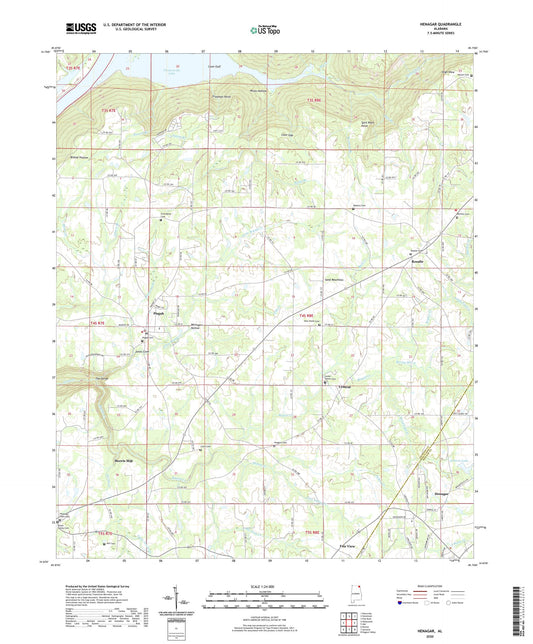 Henagar Alabama US Topo Map Image