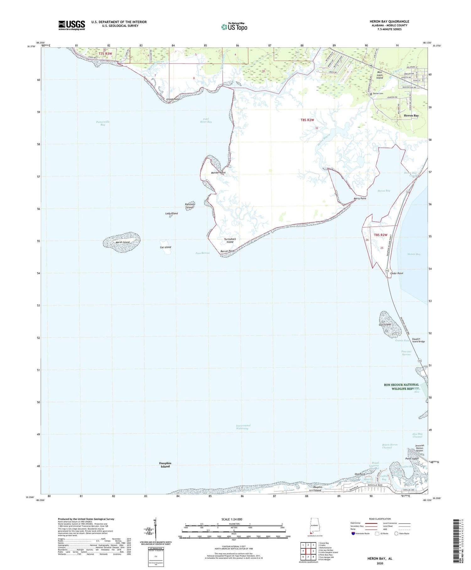 Heron Bay Alabama US Topo Map Image