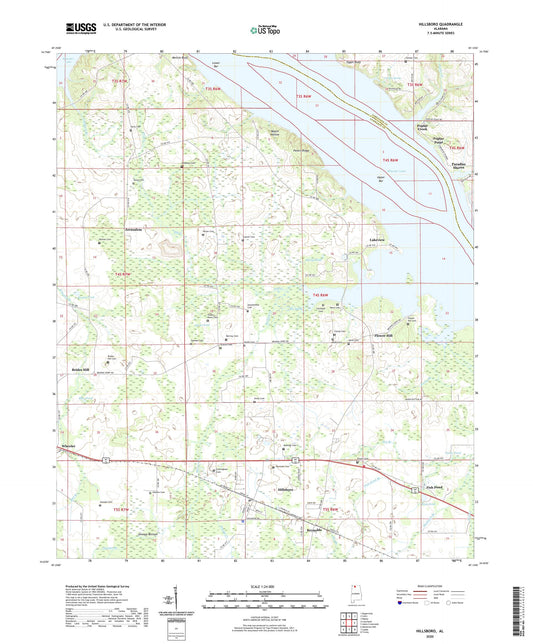 Hillsboro Alabama US Topo Map Image