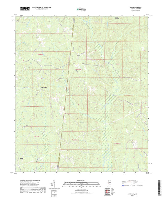 Hinton Alabama US Topo Map Image