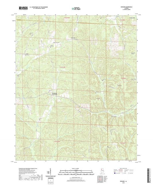 Howard Alabama US Topo Map Image
