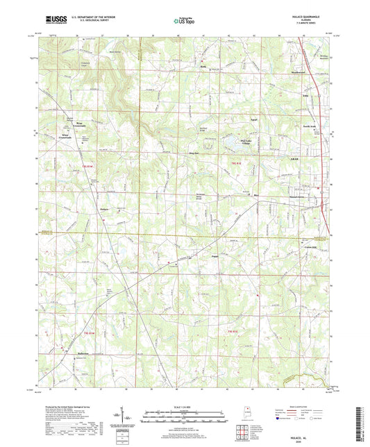 Hulaco Alabama US Topo Map Image