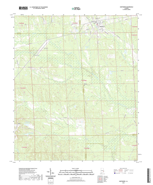 Hurtsboro Alabama US Topo Map Image