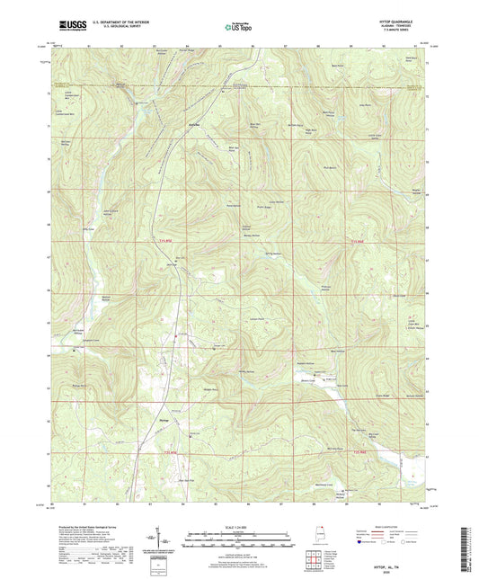Hytop Alabama US Topo Map Image