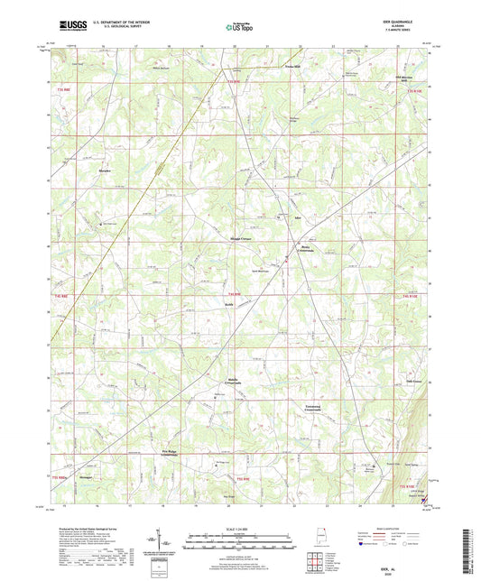 Ider Alabama US Topo Map Image