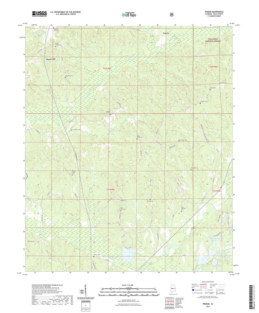 Ingram Alabama US Topo Map Image