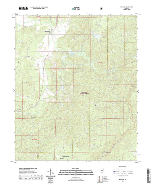 Ironaton Alabama US Topo Map Image