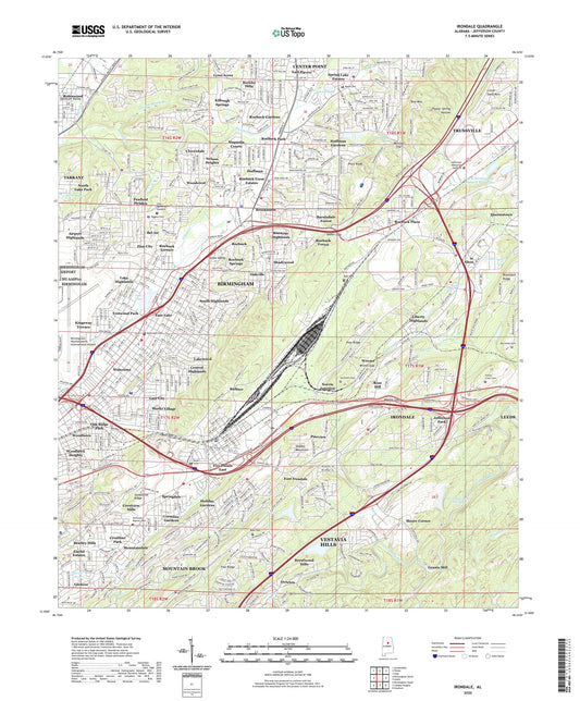 Irondale Alabama US Topo Map Image