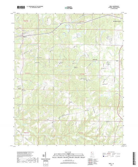 Isbell Alabama US Topo Map Image