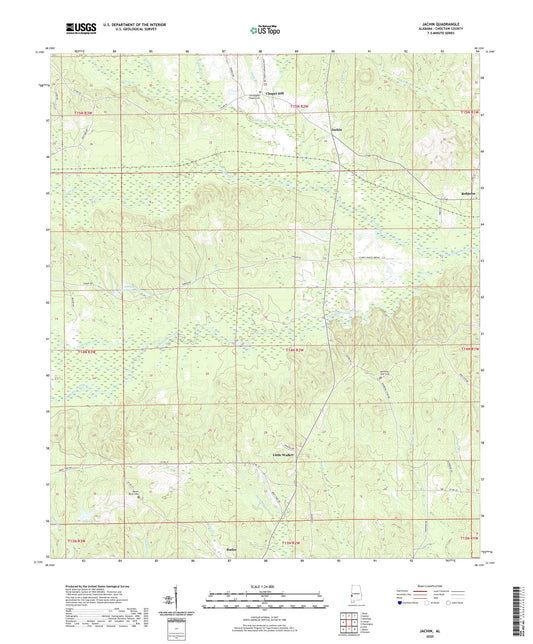 Jachin Alabama US Topo Map Image