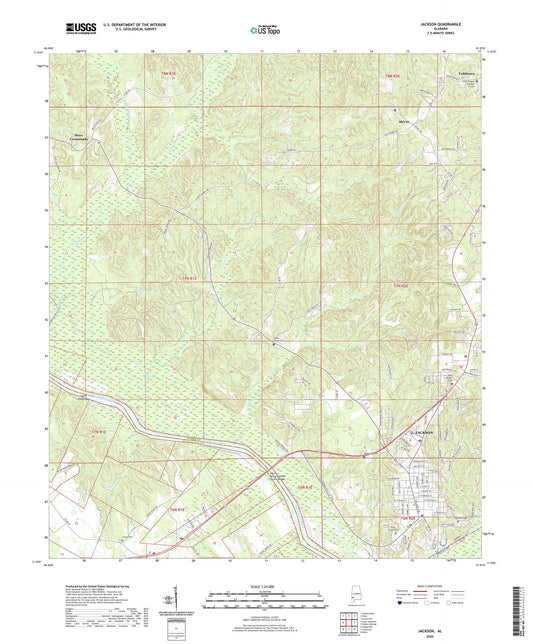 Jackson Alabama US Topo Map Image