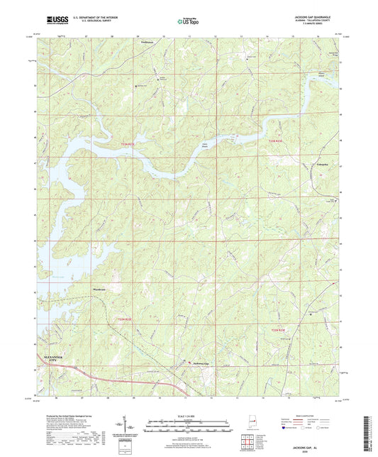 Jacksons Gap Alabama US Topo Map Image