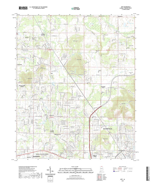 Jeff Alabama US Topo Map Image