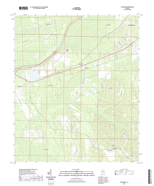 Jefferson Alabama US Topo Map Image